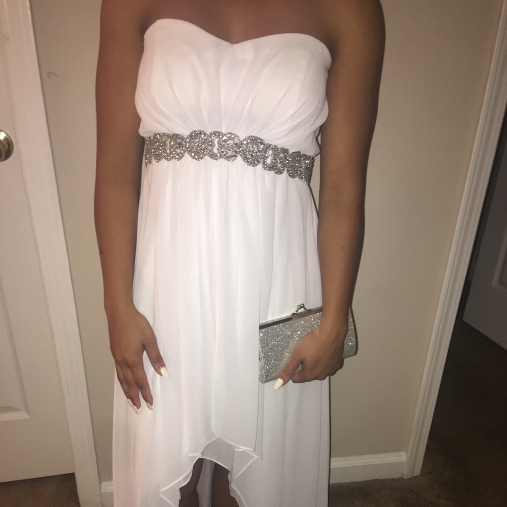 White High Low Dress